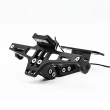 Универсальный CNC алюминиевый мотоцикл регулируемый угол заднего номерного знака держатель кронштейн с светодиодный светильник для Z750 R3 r25