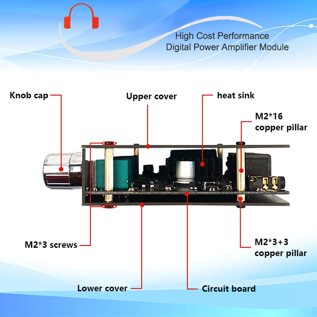 integrated amplifier ZK-MT21 TPA3116 2.1 Channel Bluetooth 5.0 Subwoofer Amplifier Board 50WX2+100W Power Audio Stereo Amplifier Board Bass AMP AUX microphone amplifier