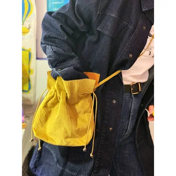 

Luxury Handbag Women Bag Designer Brand Shoulder Bag Velvet Drawstring Bucket Bag Pu Leather Crossbody Shoulder Bag