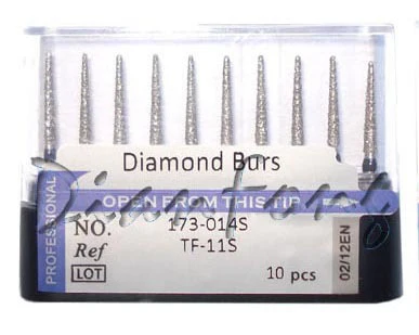 Высокоскоростной стоматологический алмазный Бур FG 1,6 мм Диаметр 20 шт. сверла TF серии для смолы, фарфора, мягкого нефрита, металлических протезов, зубов - Цвет: TF-11S