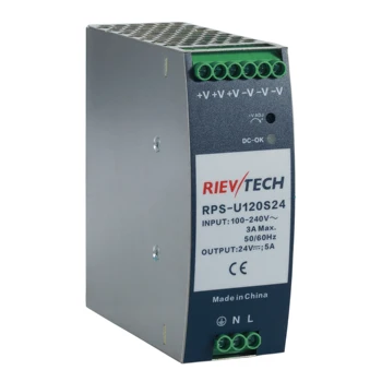 

120Watts Single Output Industrial DIN Rail Switching power supply RPS-U120S24