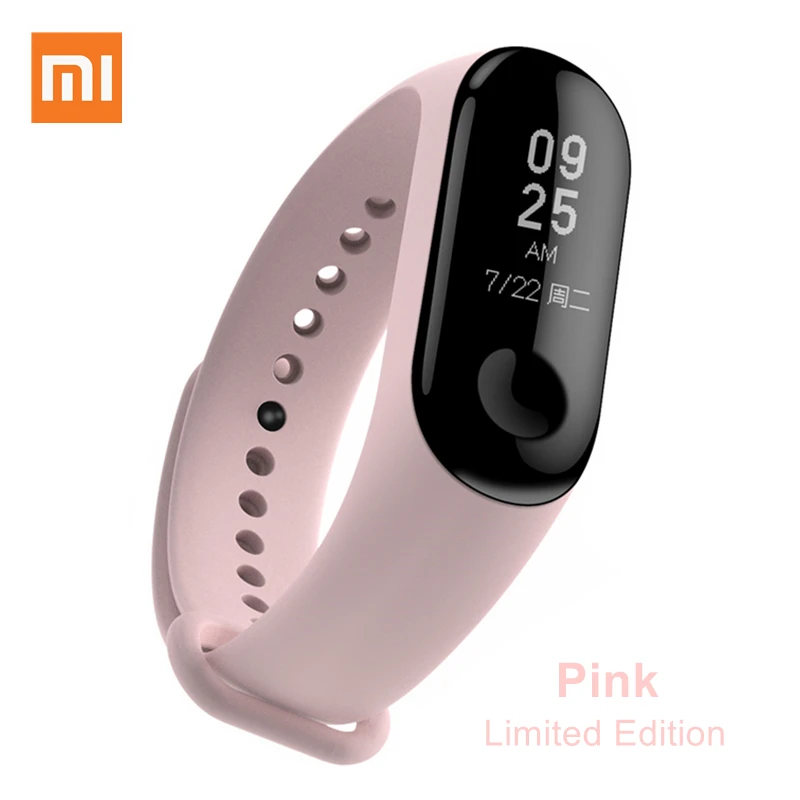 Оригинальный Xiaomi Mi ремешок 4 на запястье ТПУ материал розовый ограниченный