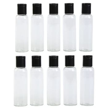 

Yonntech 10PCS 60ML Protable Travel PET Bottle Transparent Makeup Cosmetic Container For Liquid Lotion Cream