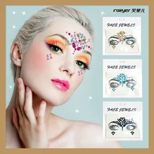 Супер Блестящая наклейка для лица с бриллиантами наклейки для ногтей экологически чистые резиновые, Акриловые Алмазные INS beauty Trends карнавальные вечерние Ta