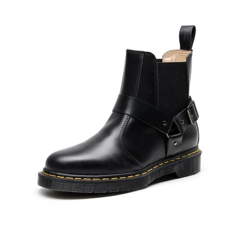 

Men Boots Round Toe Winter Casual Leather Shoes Winter Men Snow Boots Warm Plush Plus Size 37-57Men Chelsea Boots Nice New