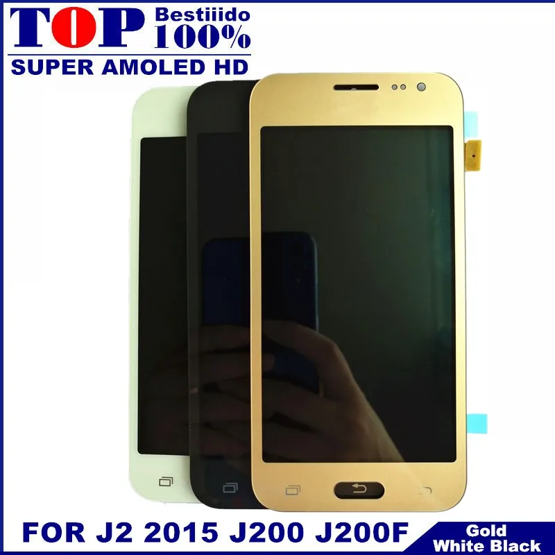 После тестирования j2 дисплей подходит для samsung Galaxy J2 J200 SM-J200F J200Y J200G ЖК сенсорный экран дигитайзер компонент r