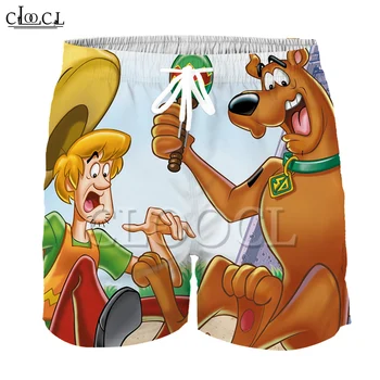 

CLOOCL Cartoon Anime Hound Scooby Doo Children's Fashion Shorts Pants 3D Print Summer Casual Cute Boy Harajuku Elastic Waist