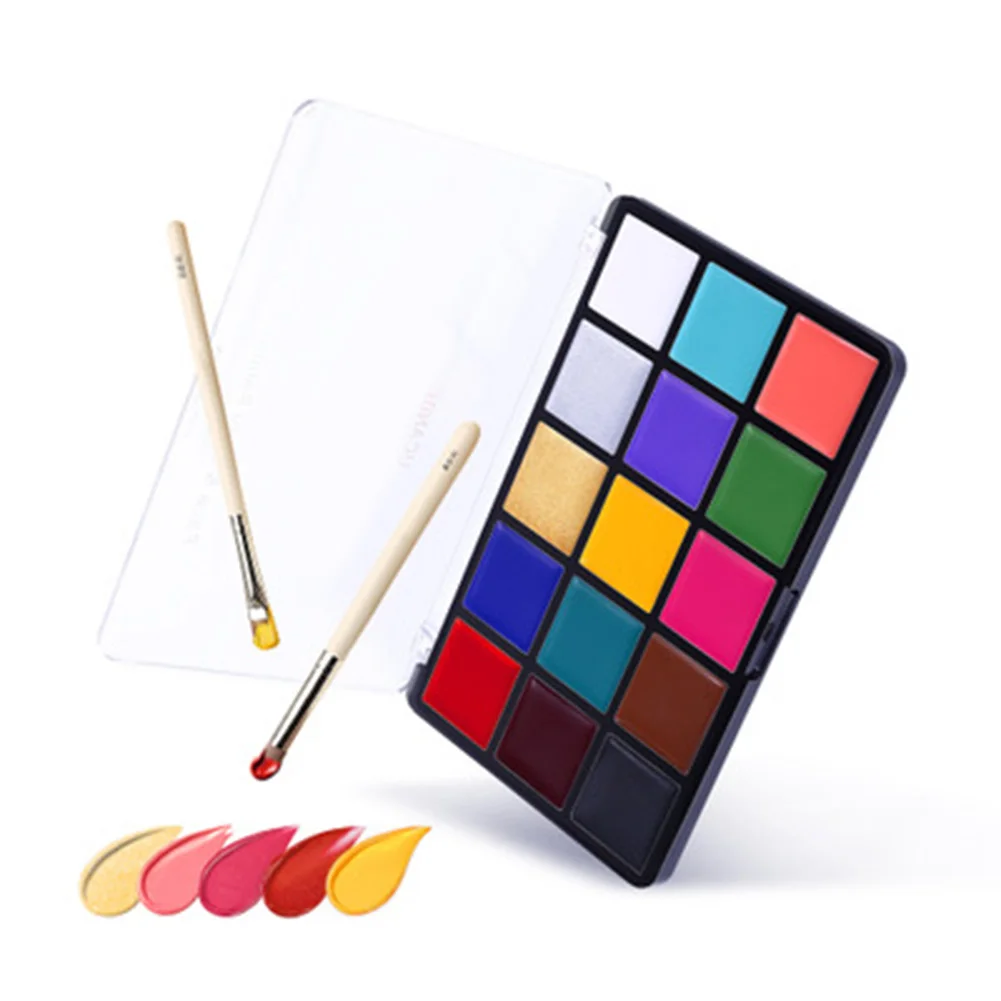 

15 color Body face Paint Set Makeup Palette Washable for Costumes Parties Theater Special Effects and Festivals TY99