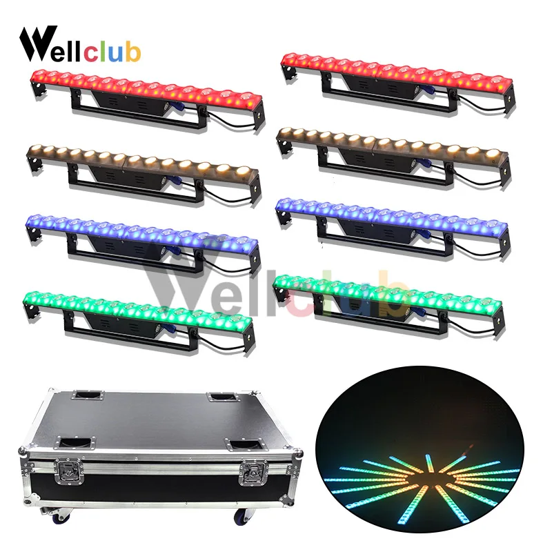 

8pcs With Flightcase Led Wall Washer Strip light 14X3W 2in1 Magic Dj light Led Bar Light Dmx Disco Stage Light For Landscape