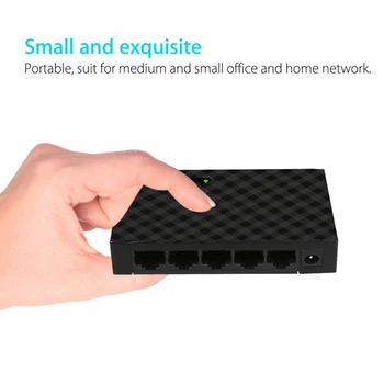 

5/8Port Gigabit Fast Ethernet Switch 10/100 / 1000Mbps Network Switch Adapter US EU Plug Periféricos De La Computadora