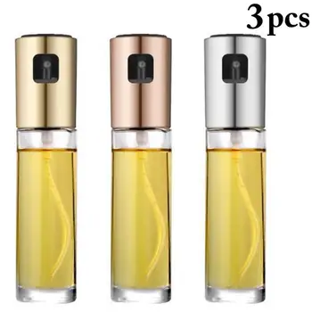 

3pcs Kitchen Baking Oil Cook Oil Spray Empty Bottle Oil Dispenser Cooking Tool Salad BBQ Cooking Glass Oil sprayerls