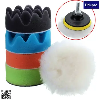 

6Pcs 3inch Sponge Polishing Waxing Buffing Pads Set for Compound Auto Car With Drill