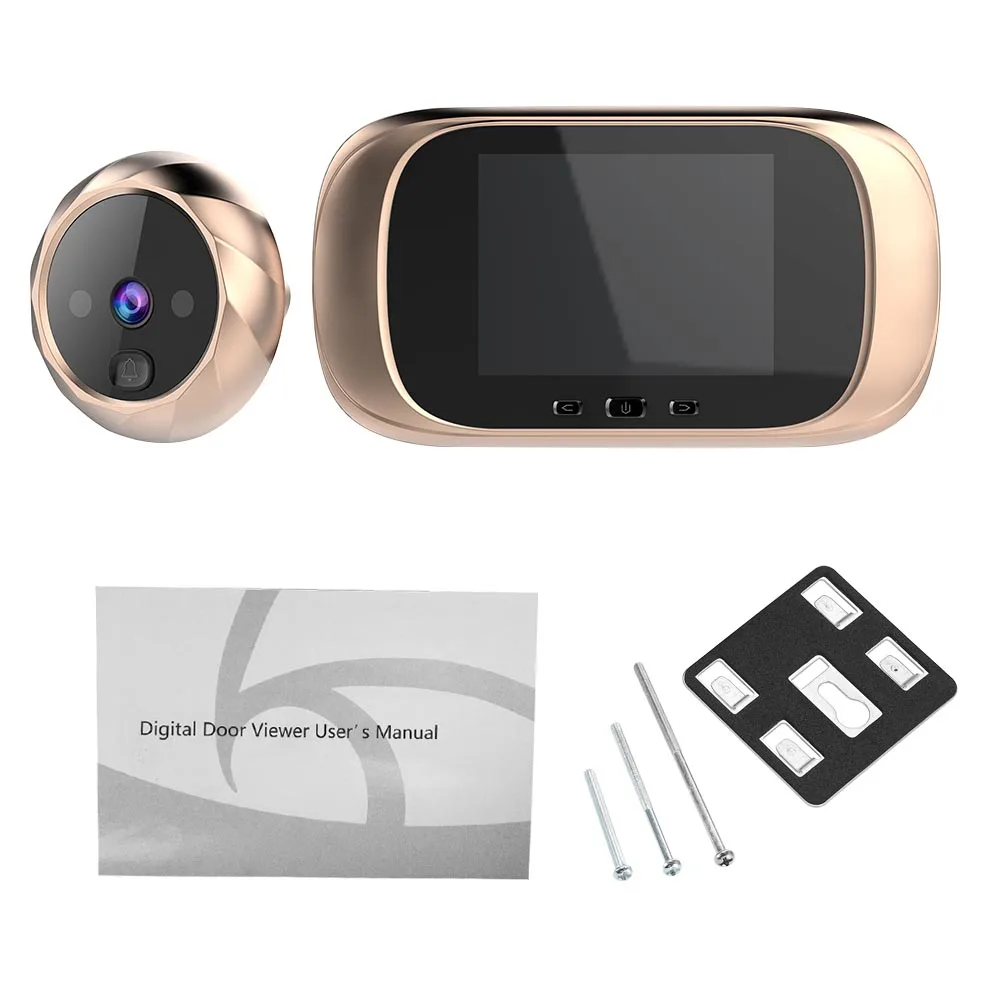 Цифровой дверной глазок дверная камера дверной звонок 2,8-дюймовый ЖК-экран ночное видение фотосъемка цифровой дверной мониторинг