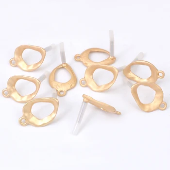 

Zinc Alloy Golden Distorted Stud Earring Base Connectors Linker For DIY Earrings Jewelry Accessories 2pcs/lot
