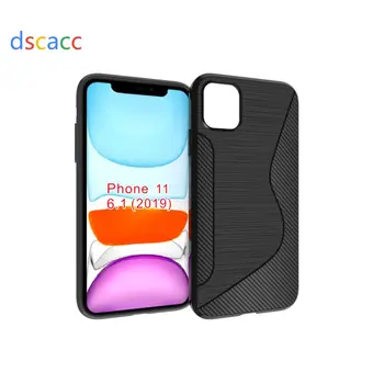 

DSCACC S line TPU Cover Soft Case for iPhone 11 6.1 11PRO 5.8 11 PRO MAX 6.5 Back Cover for XS XR XS Max 100pcs