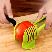Plastic Potato Slicer Tomato Cutter Tool Shreadders Lemon Cutting Holder Cooking Tools Kitchen Accessories discount new technology carrot potato onion lemon and orange tomato slicer tomato cutter tomato cutting machine