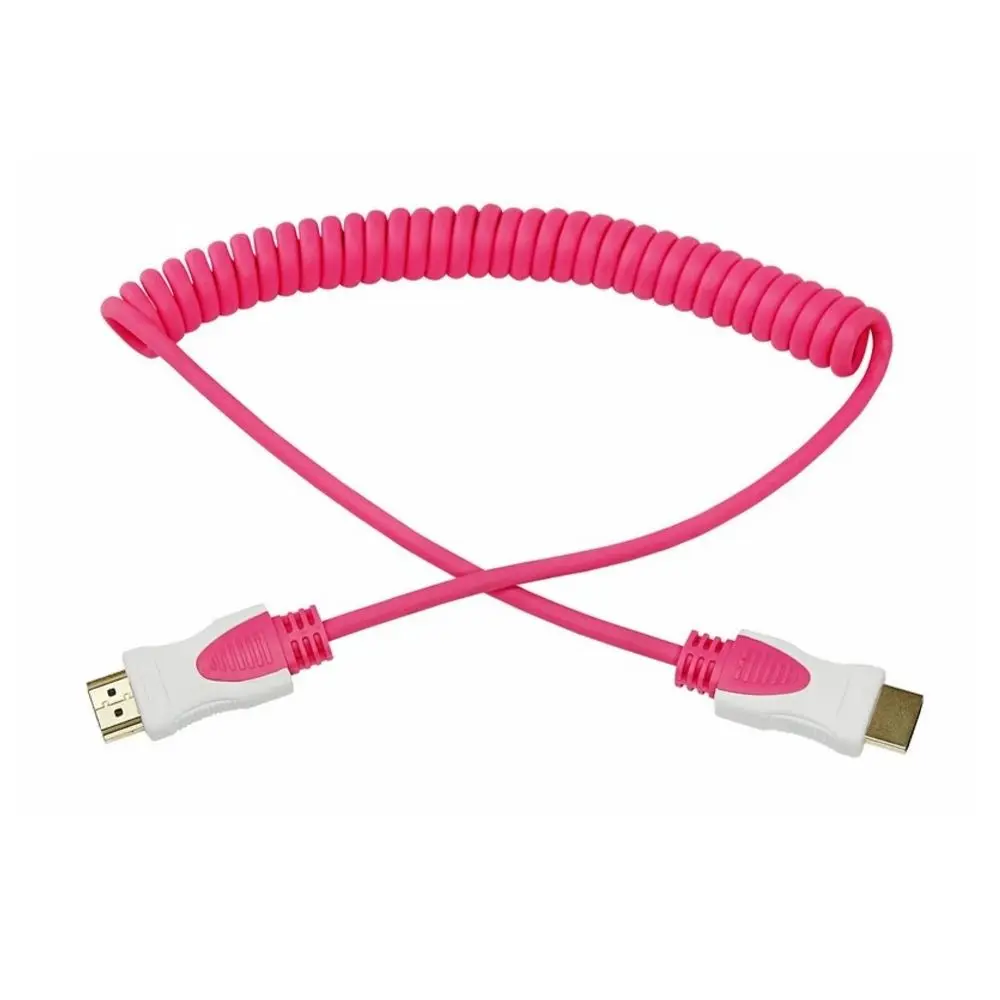 Шнур Rexant витой HDMI- HDMI 0.5/2 метра(PE пакет), цвет: Розовый