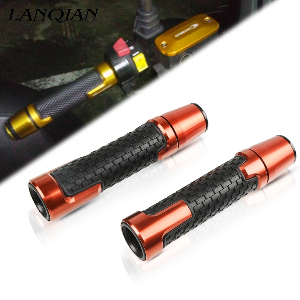 

7/8'' Motorcycle Anti-Skid Handle Grips With Handle Grip End CNC 22mm For virago 535 honda cr 250 africa twin 750 cbf 600 cb1300