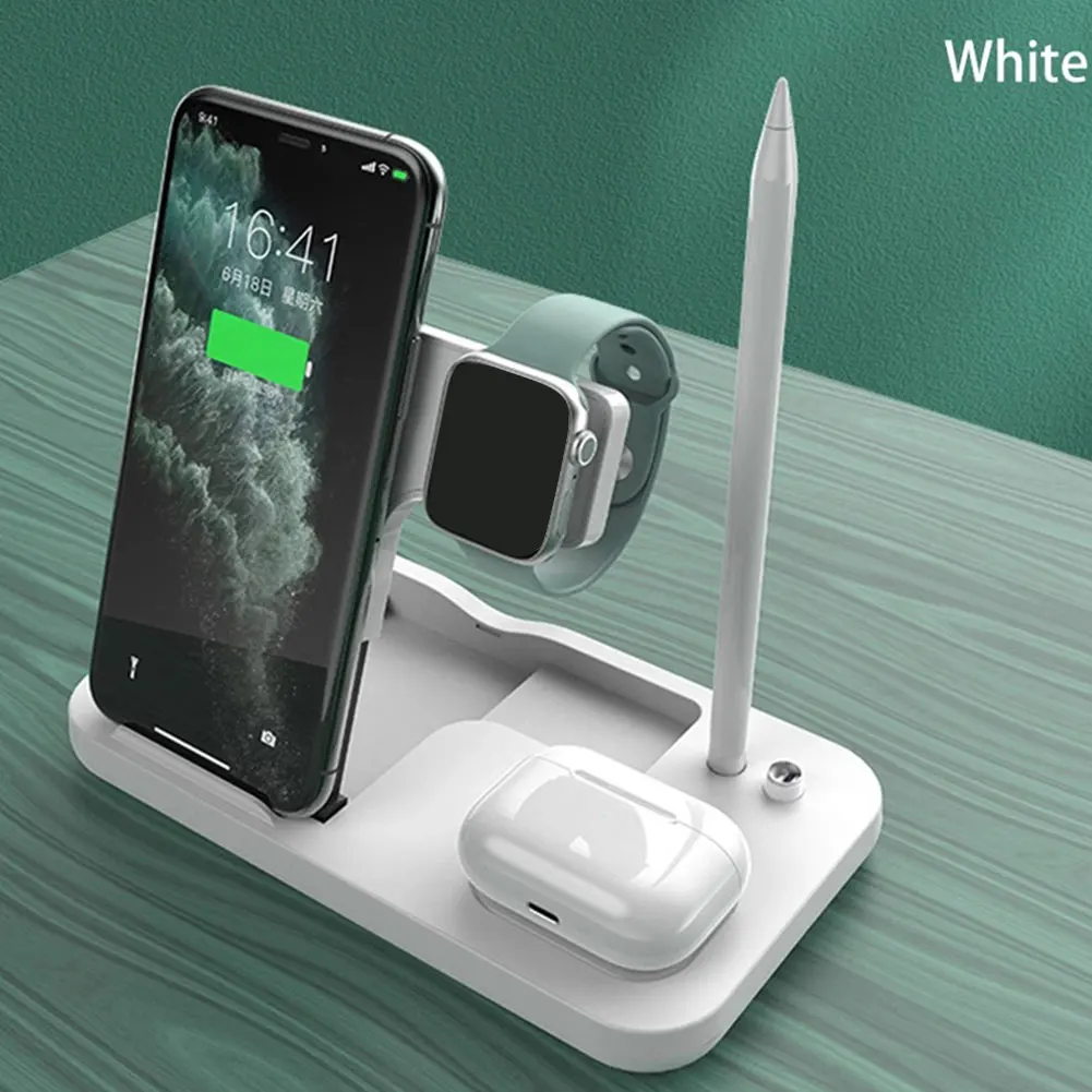 Phone Charging Dock 4 In 1 Wireless Charger Fast Charging Station Multi-Function Charging Holder For IWatch Airpods Pencil