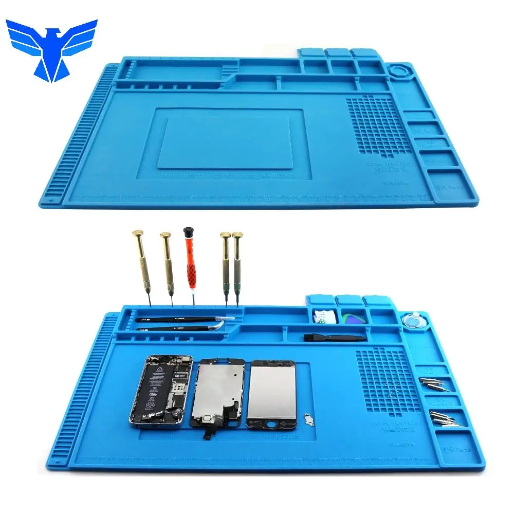 S-120 Transparent Insulation Silicone Soldering Mat Size: 13.3 x 9.0 inch