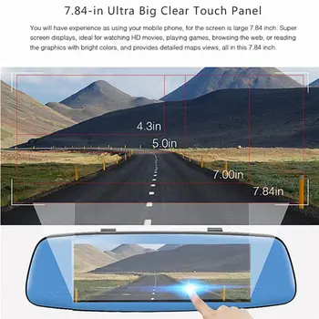 

1080P Mini WiFi Car 7.84 inch Camera DVR Video Dash Cam Recorder Monitor Night 140 APP for Android / iPhone
