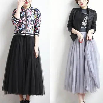 

Fashion Women Elastic Breathable High Waist Solid Color Pleated Midi Skirts 2020 hot