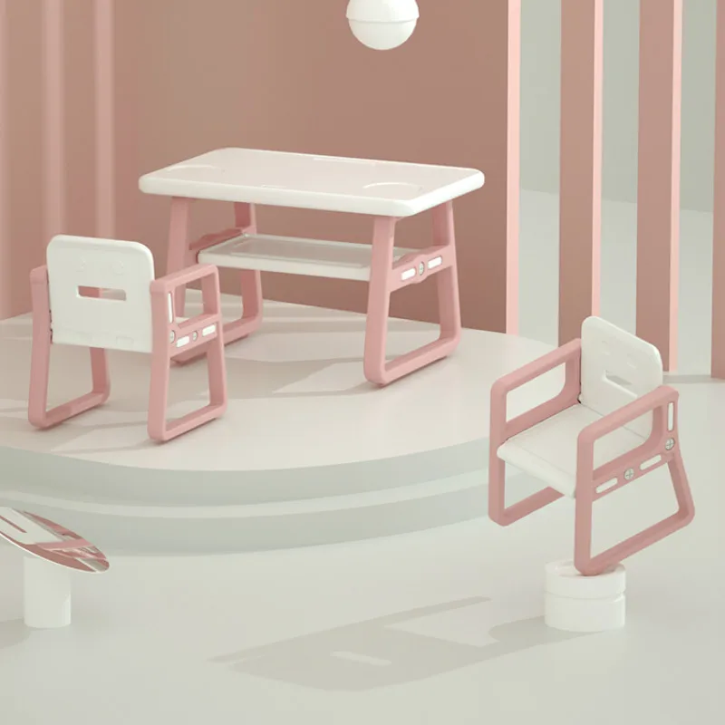

Kindergarten Table and Chair Children's Toys Small Table Chair Set Plastic Learning Game Table