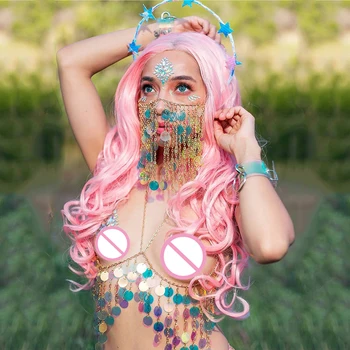 

Shiny Colorful Sequins 2 Piece Set Hollow Out Backless Sleeveless Sexy Bra Tops Tassel Mini Skirts Women Gold Matching Set Club