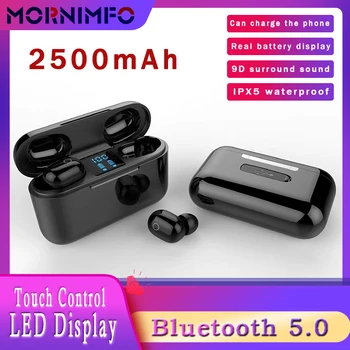 

Earphones True Wireless 5.0 Bluetooth Headset 10D Noise Reduction Mini Sport Headphones Touch Control Smart Earphone for samsung