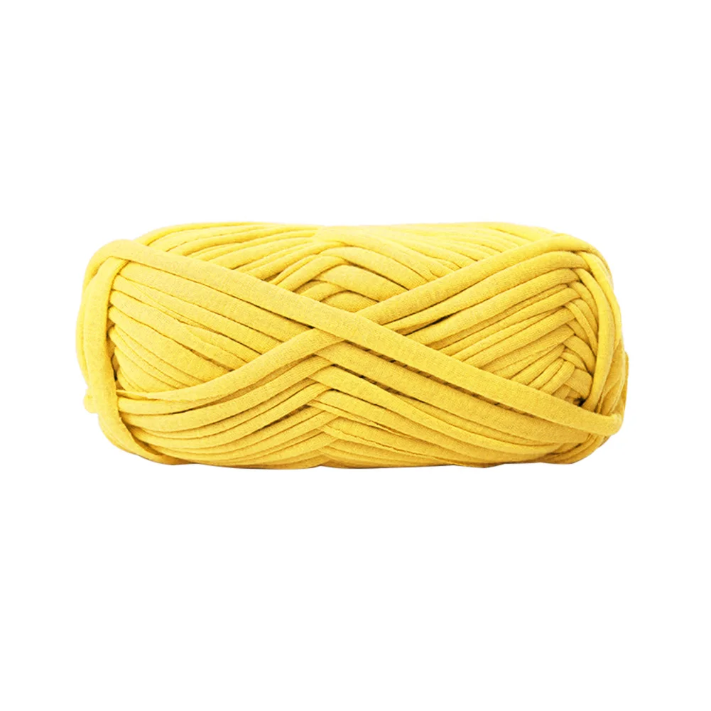 Горячая Распродажа 32 м мягкая пряжа для вязания крючком, ткань для вязания, сделай сам, хлопок, шерсть, ковер для вязания, сумочка, ручная пряжа, одеяло, подушка - Цвет: Lemon Yellow