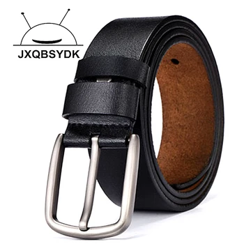 

JXQBSYDK Luxury Brand Belts for Men Pin Buckle High Quality Genuine Leather Belts for Male Belts Cinturones Para Hombre
