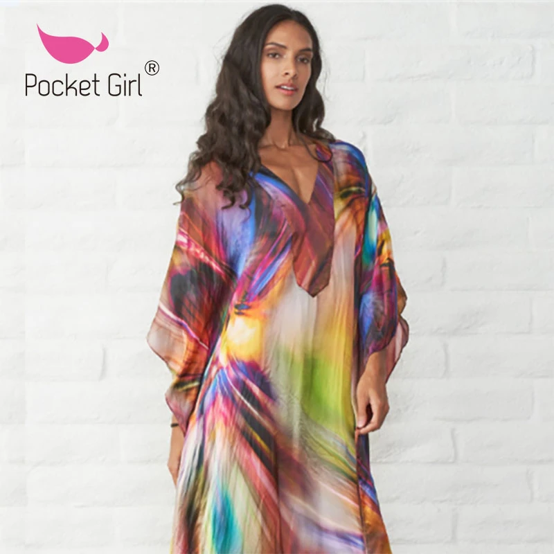 chiffon beach kaftan