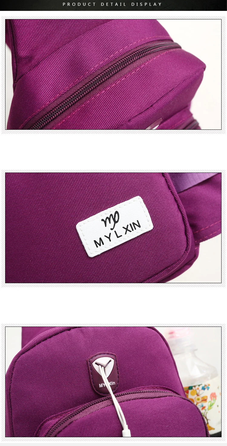 Crossbody Bags for Women Casual Nylon Chest Pack Korean Style Multifunctional Back Pack Travel Shoulder Bags Women's Handbags