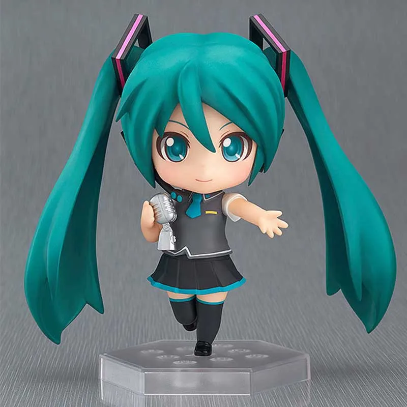 Версии кукла для костюма vacaloid Hatsune Мику Nendoroid ПВХ Аниме Фигурки Коллекция Зимние Симпатичные 10 см подарки хранения детских игрушек, Япония