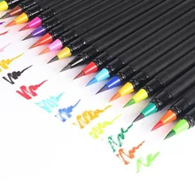 Набор кистей для рисования мягкий эскиз манга нейлон волосы акварельный рисунок легко чистить искусство профессиональная школа 20 цветов ручка канцелярские принадлежности