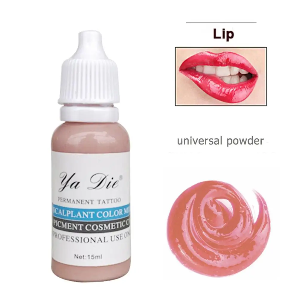 

1/2 Oz. Permanent Makeup Microblading Pigment Tattoo Ink Eyebrow Lips Lasting Color Body Tattoo Art (universal powder)