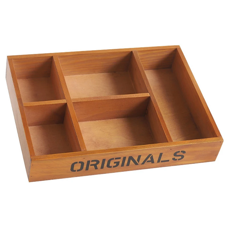 Vintage Retro Storage Boxes Handmade Wooden Box Plant Pot Tray Cosmetic Box Jewelry Organizer Decorative Wooden Display Boxes