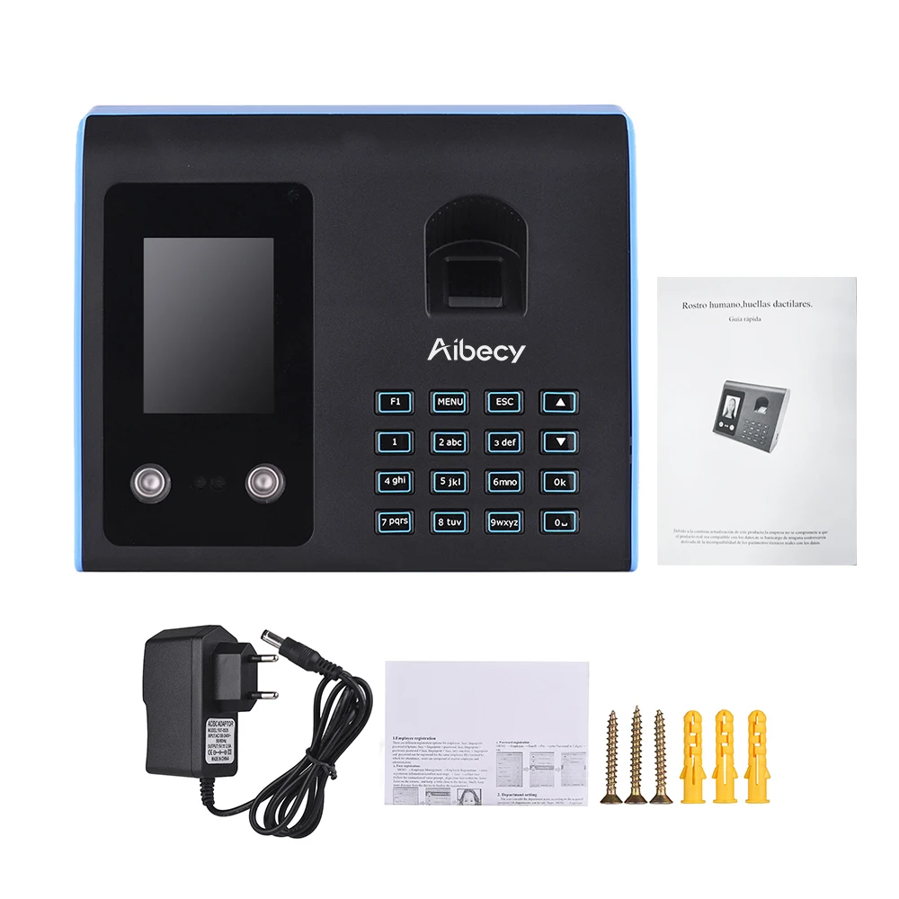 Aibecy интеллектуальная машина посещаемости отпечаток лица распознавание паролем смешанные Биометрические часы для сотрудников