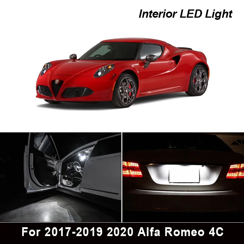 Светодиодный светильник Canbus 8 шт. без ошибок для 2017-2019 2020 Alfa Romeo 4C автомобильные