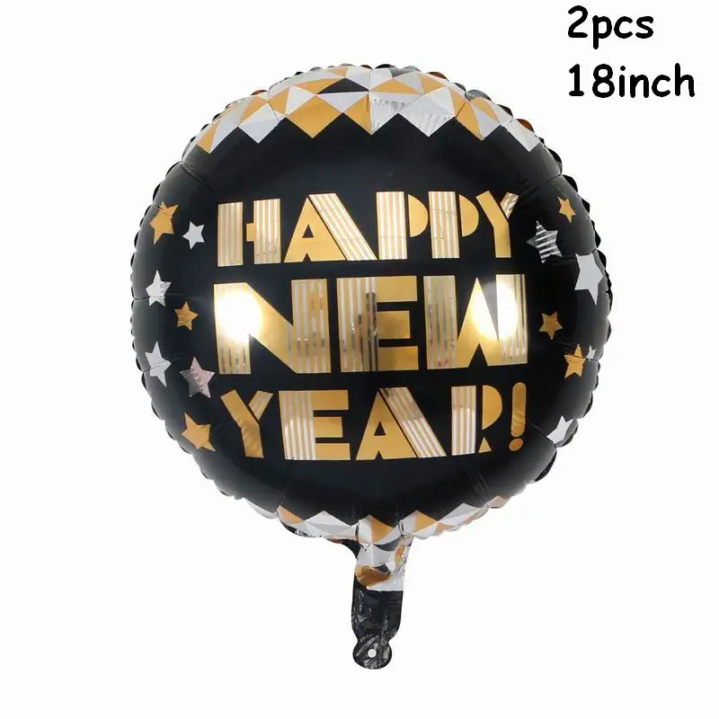 Воздушные шары с надписью "счастливый год", 16 дюймов, цифр, золотые, серебристые, фольгированные шары с буквенным принтом, рождественские украшения, новогодние вечерние шары - Цвет: 3