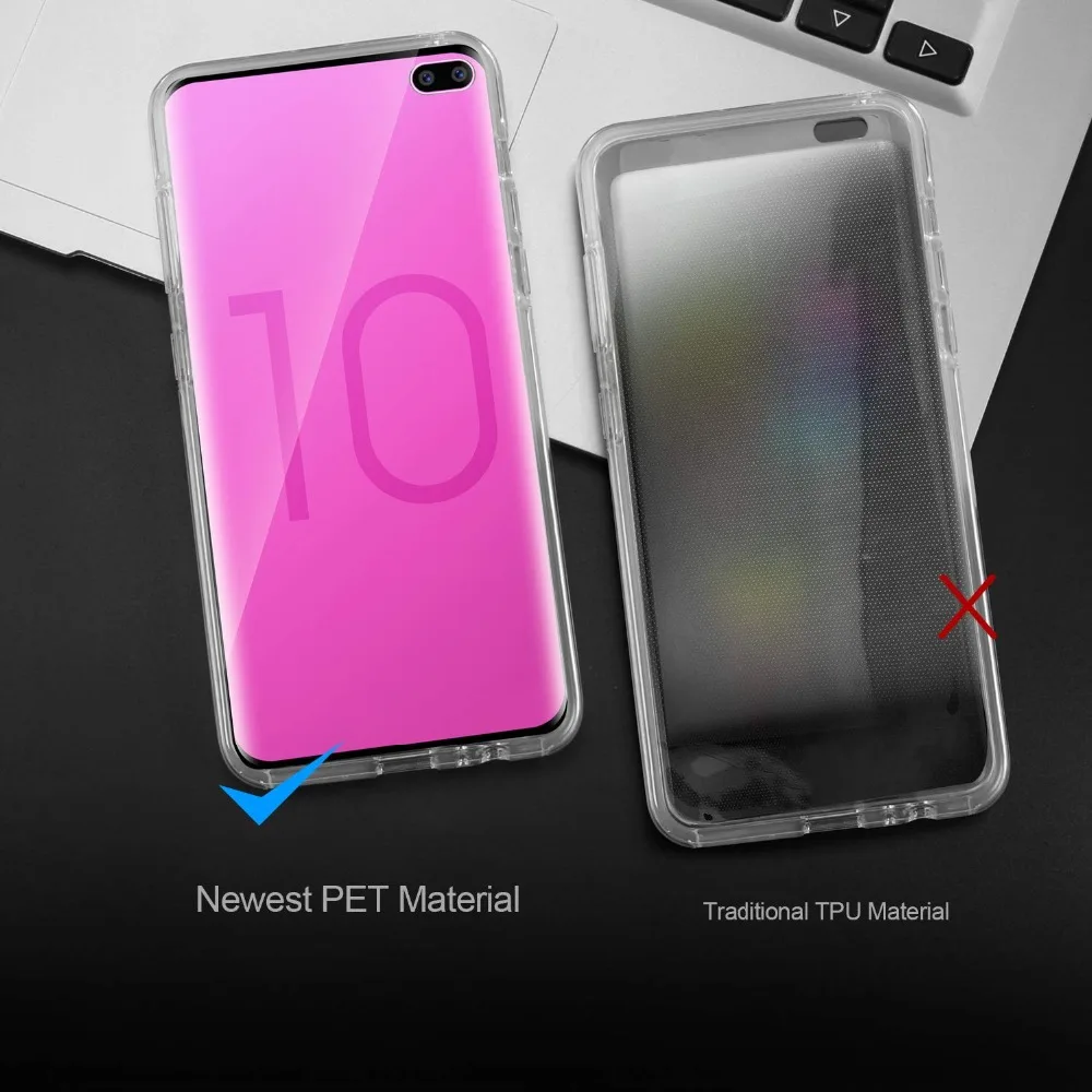 Case for Samsung Galaxy S10 S9 S8 S7 Plus S10e Cover 360 Full Protect Silicone Clear 2 in1 PC Case for Samsung Note 10 Pro 9 8 (7)