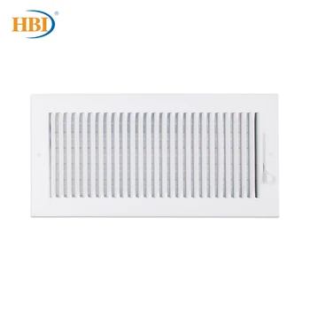 

HBI 1-Way W14"xH6" Straight-Blade Ventilation Grille Air Outlet Valve Air Supply Register Air Vent Cover Steel Ceiling/Sidewall