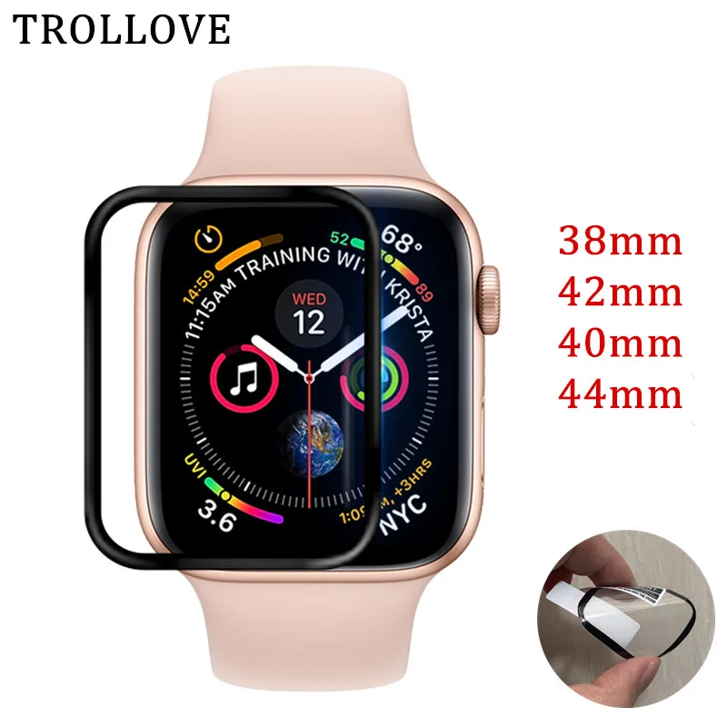 Защитная пленка для iWatch 5 2 3 4 38 мм 42 защитная мягкая полная прозрачная Apple Watch 40 44 не