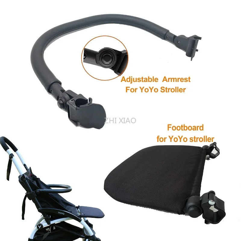 

Baby Stroller Accessories Adjustable Bumper High Quality PU Leather Armrest and Footboard for Babyzen Yoyo Yoya Baby Cart