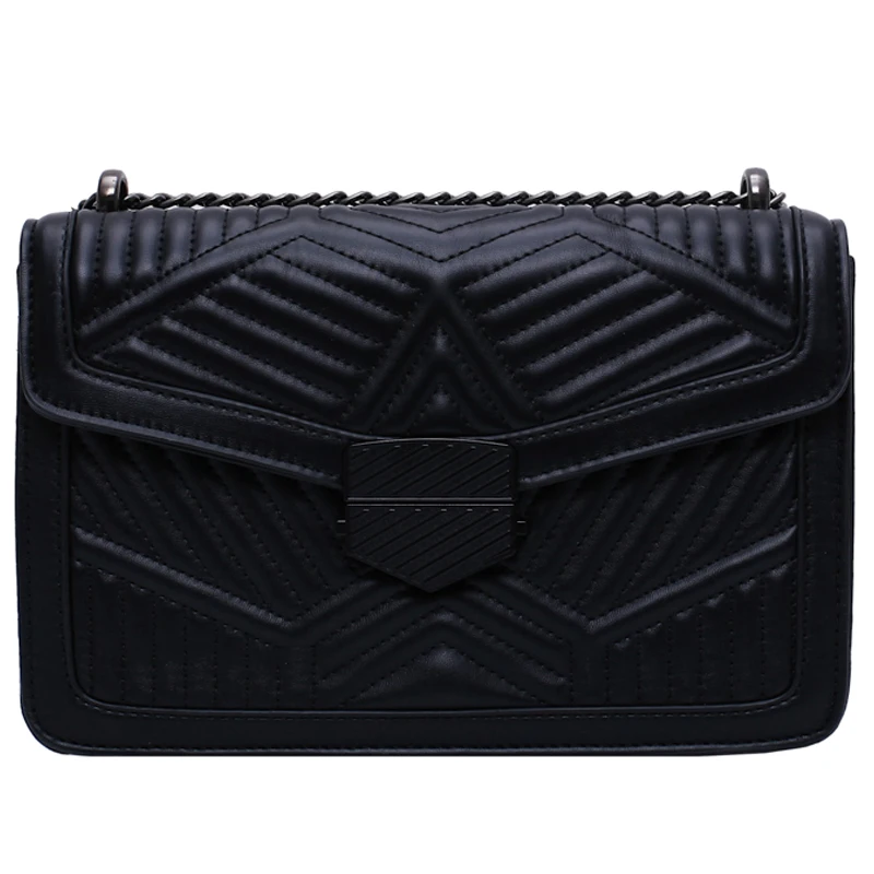 

191124 iVog New Arrival Everyday Ladies Small Messenger Crossbody Handbag Chain Red Black Hand Bags for Women 2019