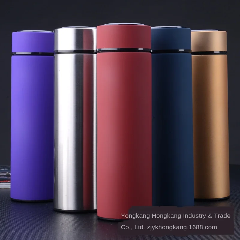

Fashionable car business water cup portable double-layer insulation stainless steel vacuum insulation Thermoses water cup