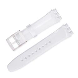 Colorful Silicone Replacement Watchband for Women - Sporty Rubber Strap Bracelet Accessories (Transparent)