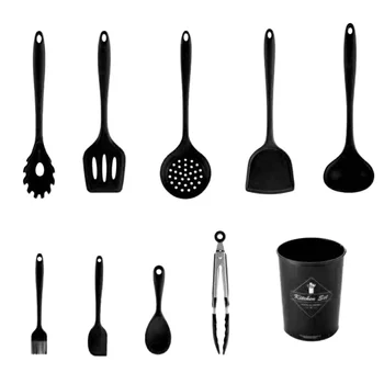 

1 Set/9pcs Silicone Cookware Portable Useful Durable Cooking Supplies Cooking Tools Kitchenware for Restaurant Home Kitchen