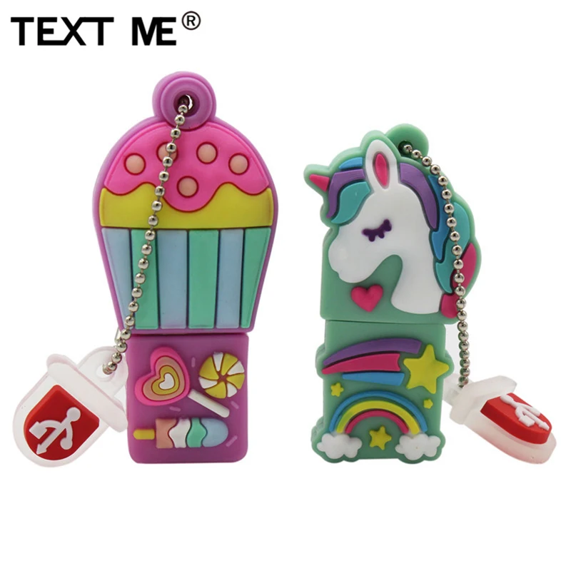 Usb флеш накопитель TEXT ME 4 Гб воздушный шар единорог usb 2 0 8 ГБ 16 32 64 флешка подарок|USB