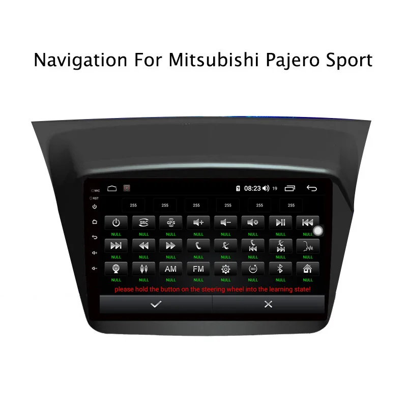 Best Ectwodvd 9inch Andriod 8.1 Car DVD GPS For Mitsubishi Pajero Sport 2013-2017 4G RAM 64G ROM CarPlay DSP 4G LTE with WIFI 7